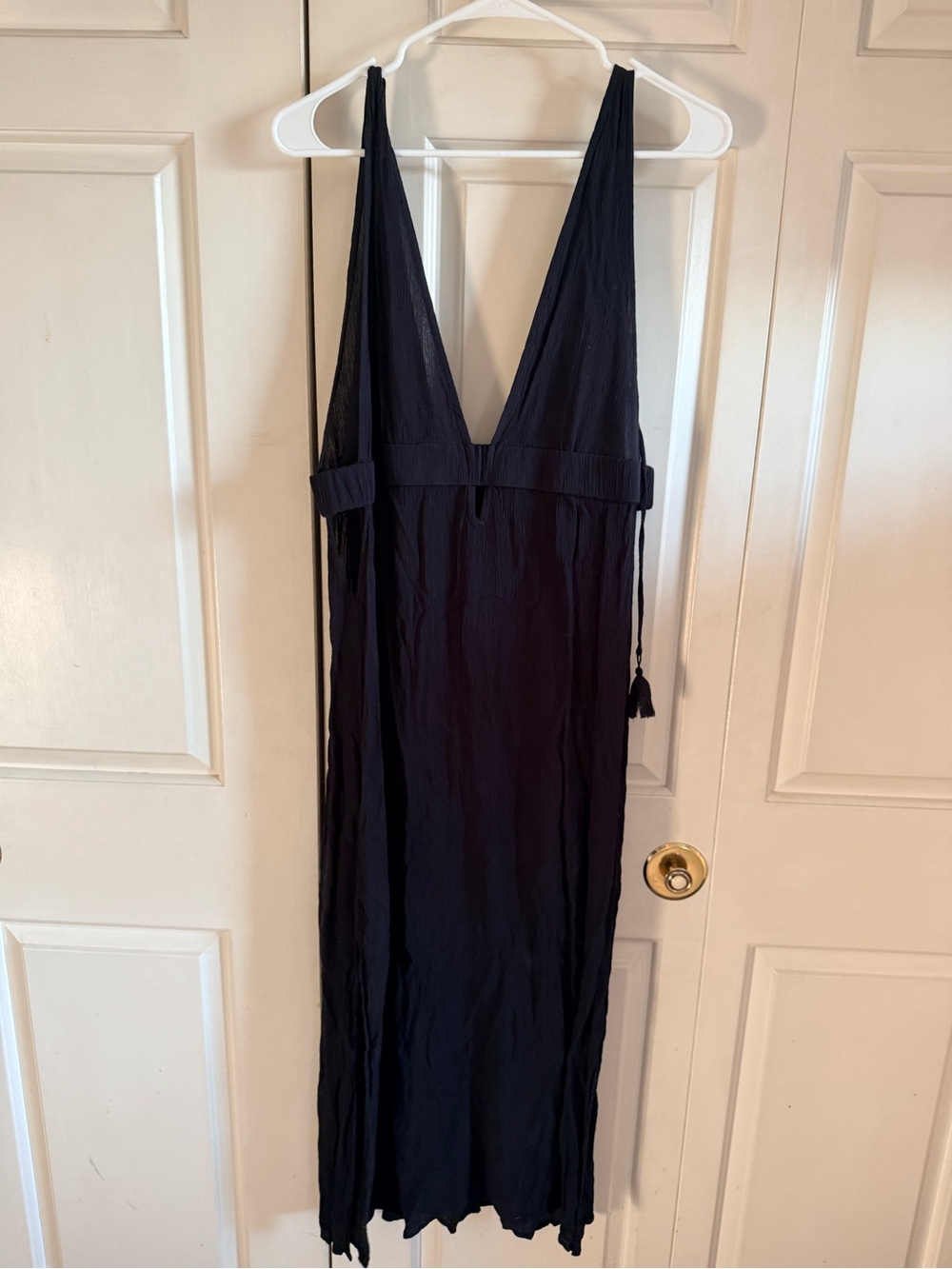 Shade & Shore Black Sheer V-Neck Maxi Dress